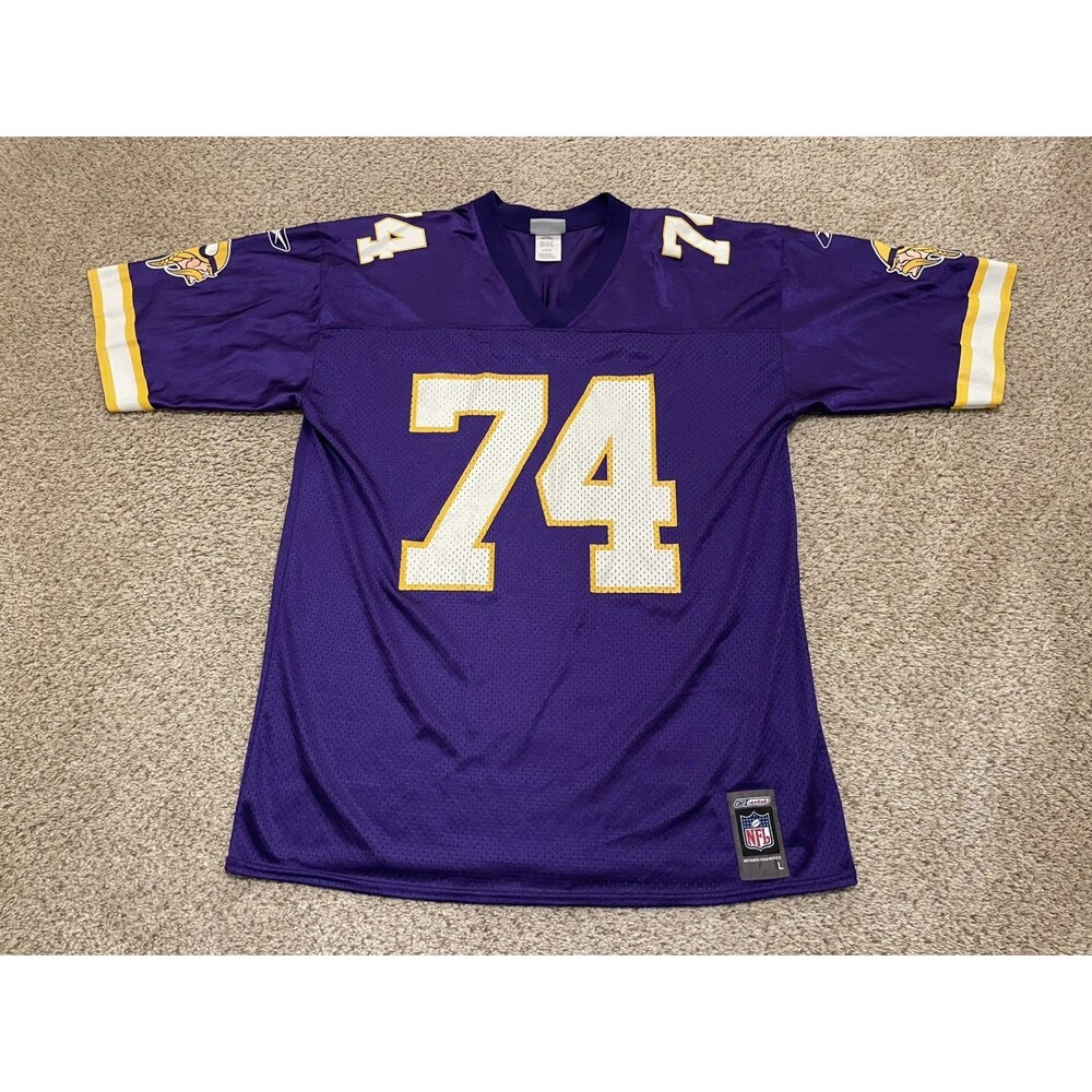 Vintage Bryant McKinnie Minnesota Vikings #74 NFL Football Jersey Reebok Rare